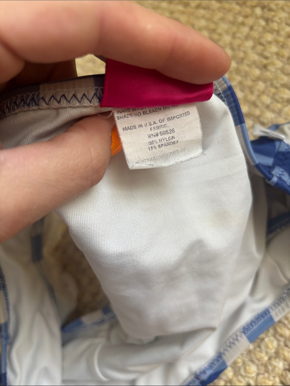 Betsey Johnson Blue Gingham Lace Bikini Set - Picture 3 of 7